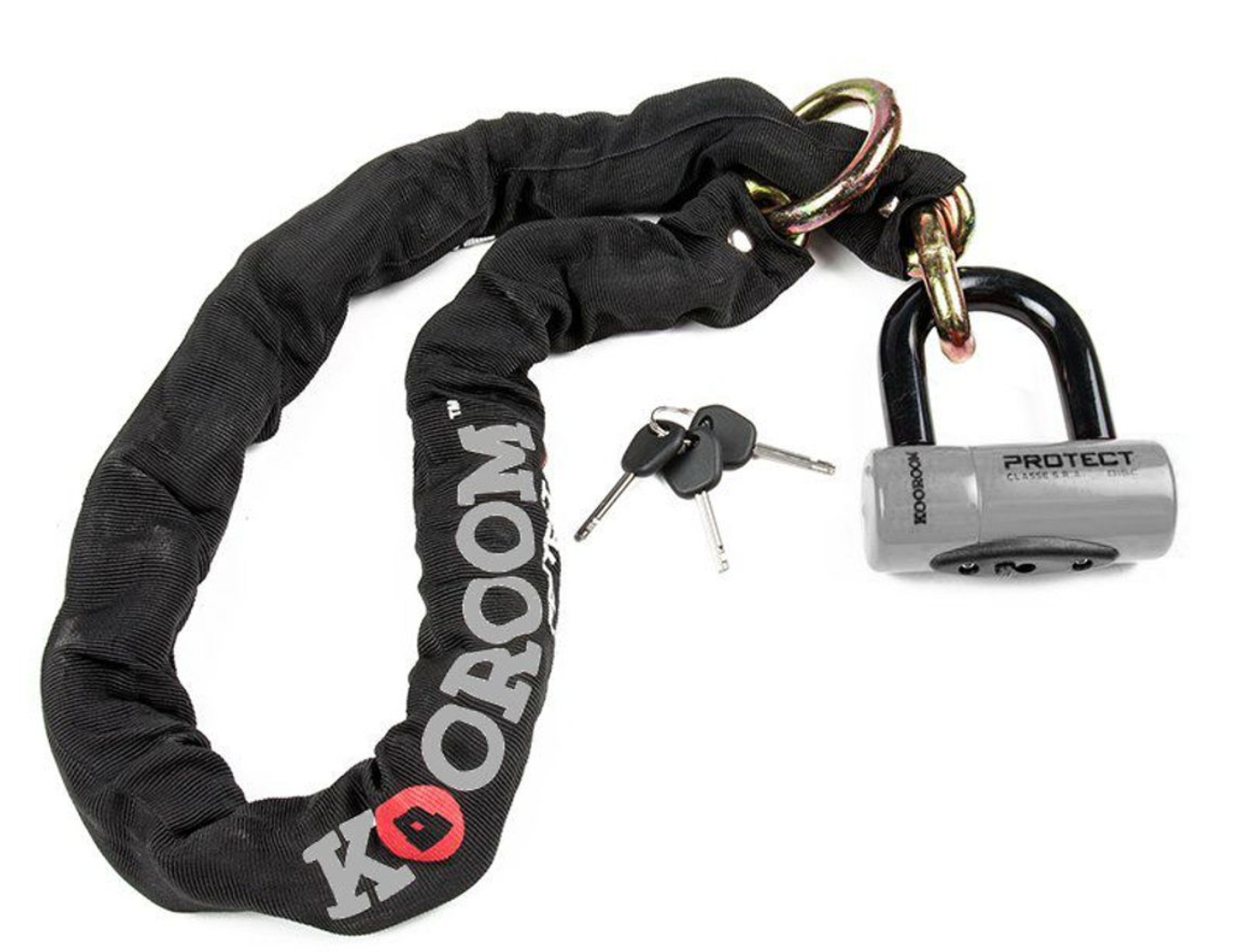 Chaîne et bloque-disque Kooroom SRA pour motos et scooters