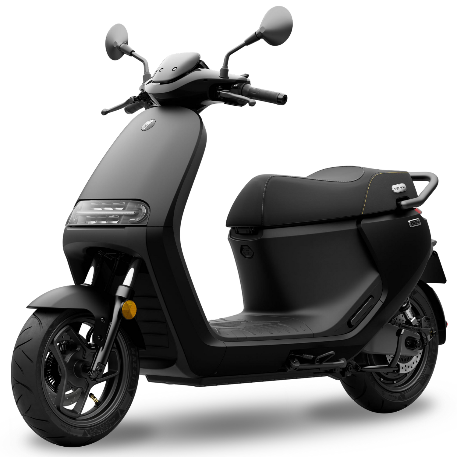 Scooter électrique Segway E150S noir, équivalent 50 cm³, idéal pour mobilité rapide, connectée et sécurisée