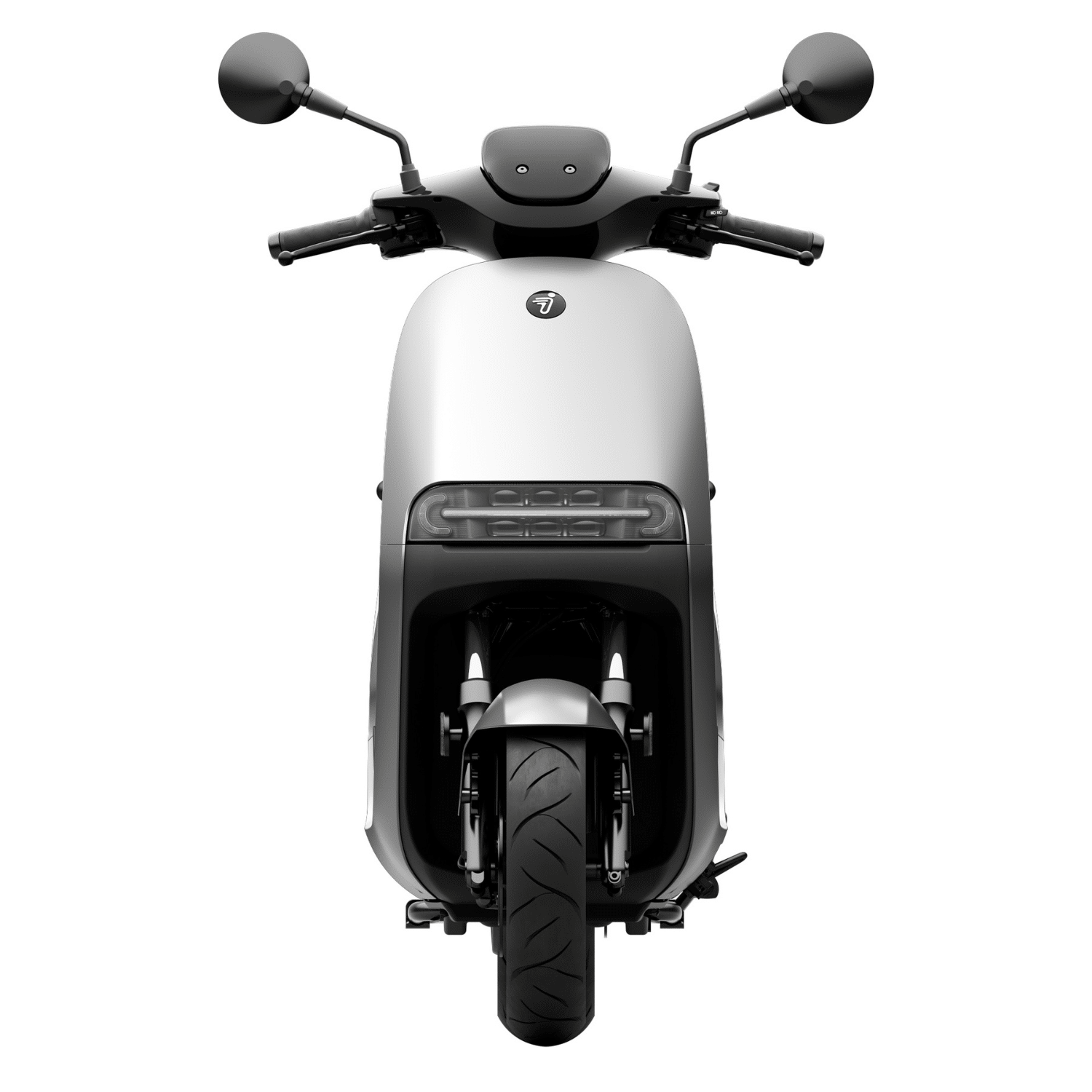 Scooter électrique Segway E250S gris 125cm³ vue avant, modèle urbain silencieux et design moderne, adapté à la mobilité durable à Lille