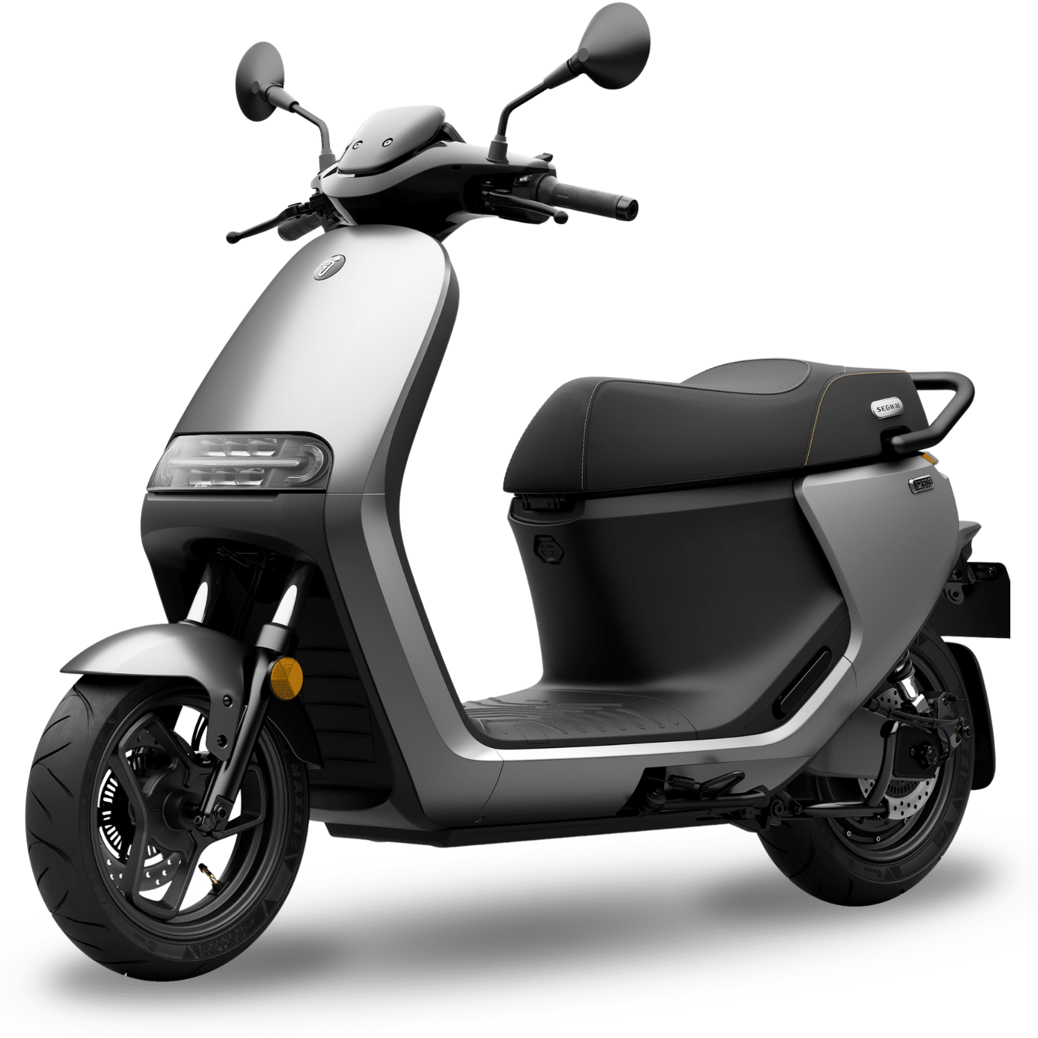 Scooter électrique Segway E250S gris 125 cm³ vue avant gauche, modèle urbain silencieux et design moderne, adapté à la mobilité durable à Lille