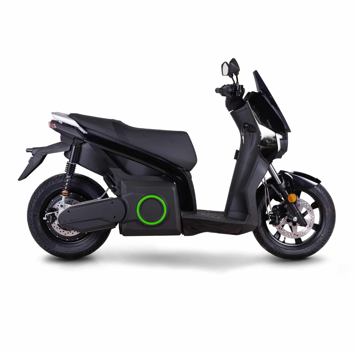 Scooter électrique Silence S01 noir, vue côté droit, design moderne et compact