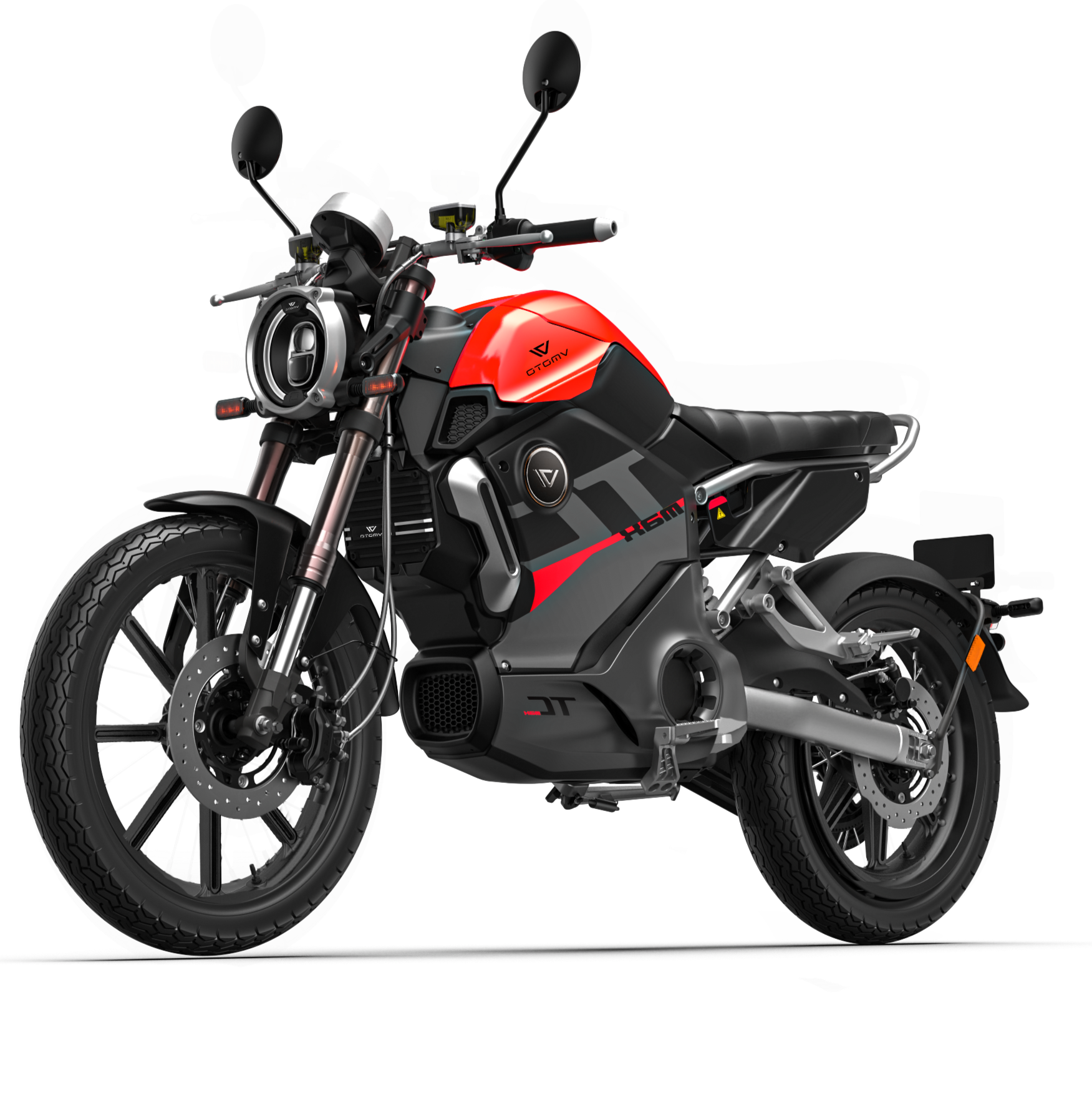 Scooter électrique Super Soco TC max 125cc rouge vue latéral