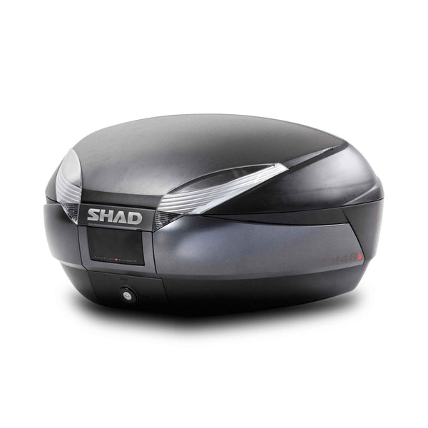 Top case SHAD SH48 d’une capacité de 48 litres, idéal pour transporter deux casques sur scooter électrique. Disponible chez Lyliz Lille.