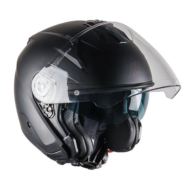 Vue arrière du casque jet Dexter Soddy illustrant son design sobre et urbain.