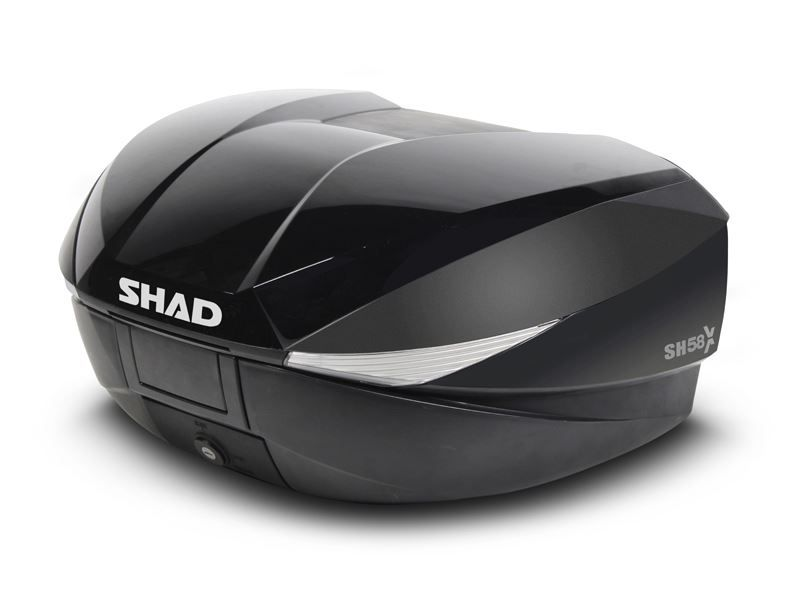 Couvercle noir SHAD pour top case SH58X, style sobre et robuste pour scooter électrique. À retrouver chez Lyliz Lille.