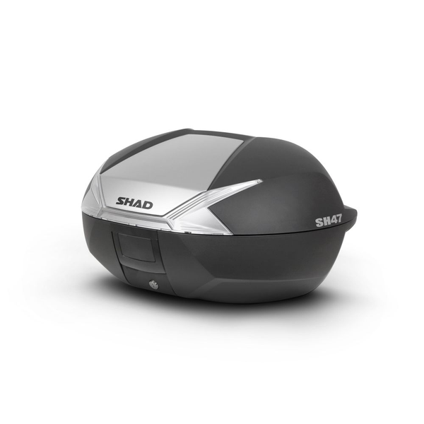 Couvercles SHAD compatibles avec le top case SH47, pensés pour transformer un simple top case en accessoire stylé pour scooter électrique. Disponibles chez Lyliz Lille.