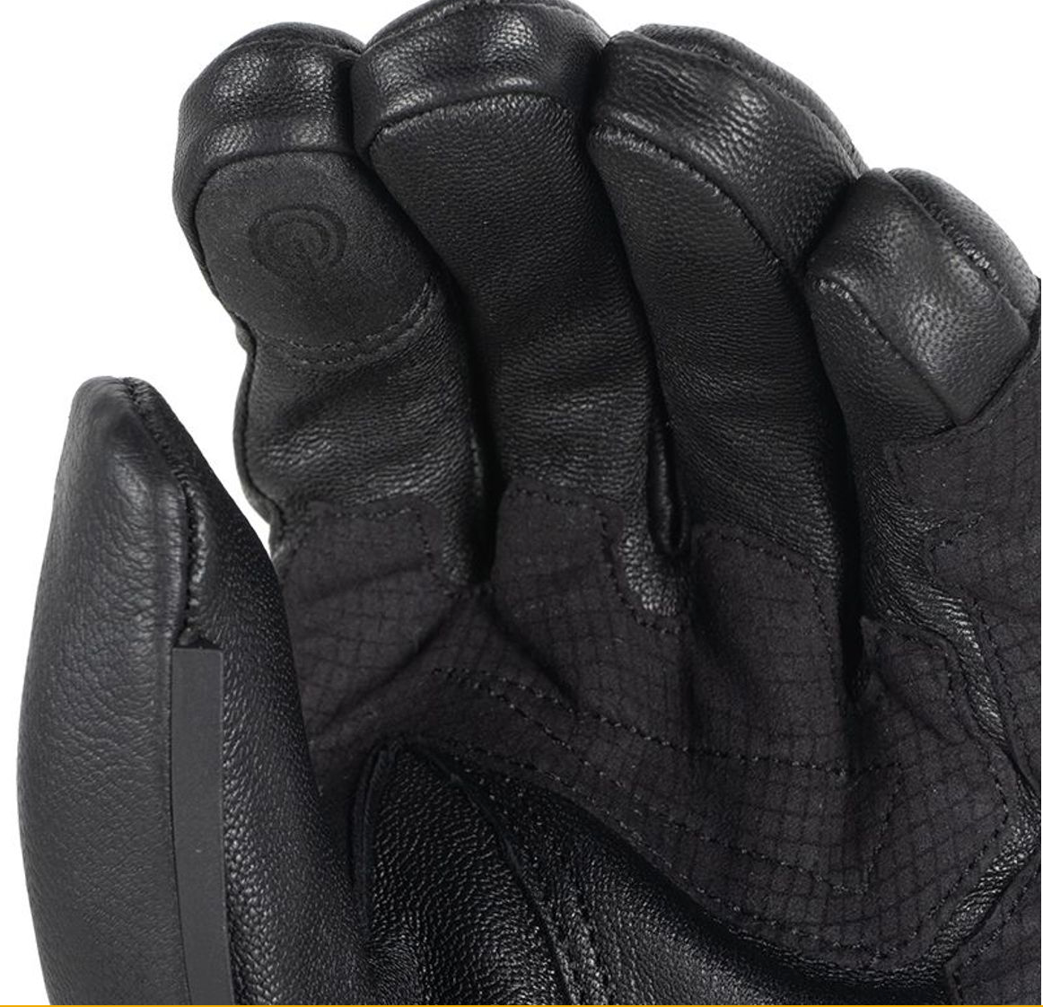 Raclette visière intégrée sur les gants hiver DXR Evasion Evo, pratique pour rouler sous la pluie ou la neige.