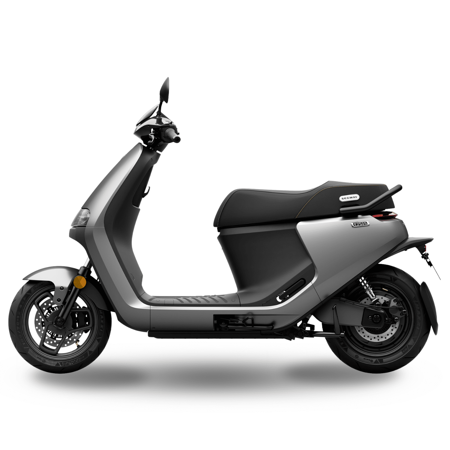 Scooter électrique Segway E250S gris 125 cm³ vue coté gauche modèle urbain silencieux et design moderne, adapté à la mobilité durable à Lille