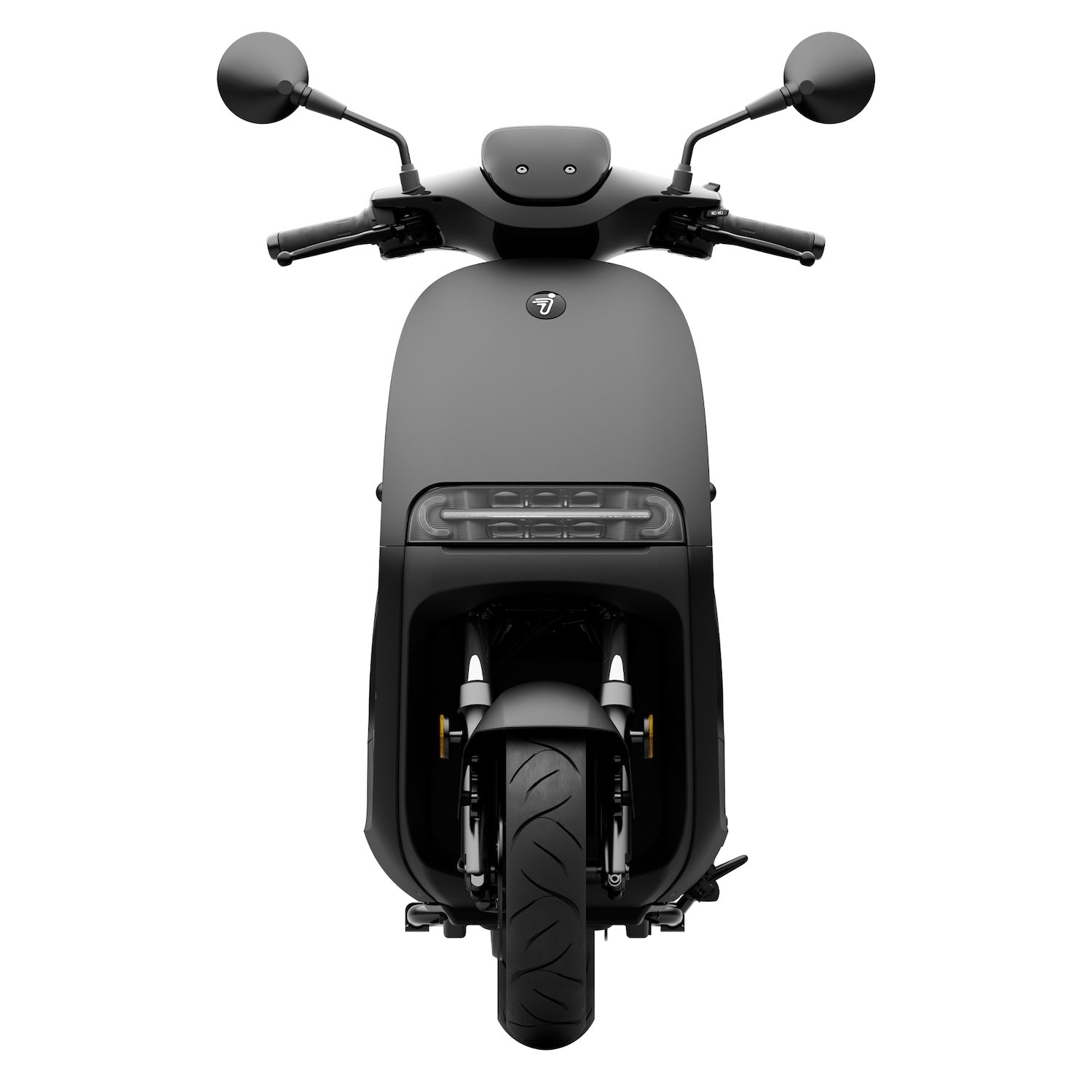 Scooter électrique Segway E250S noir 125 cm³ vue de face, modèle urbain silencieux et design moderne, adapté à la mobilité durable à Lille