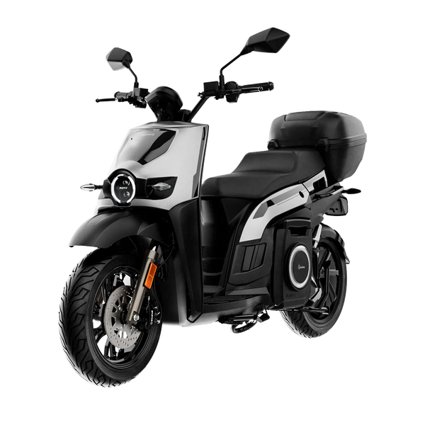 Scooter électrique Silence S02 L1E gris 50 cm³, modèle urbain maniable présenté dans une fiche produit avec description et photos, idéal pour trajets quotidiens